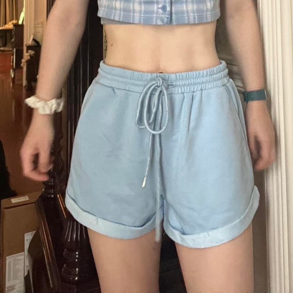 Brand new with tags princess polly light blue sweat shorts